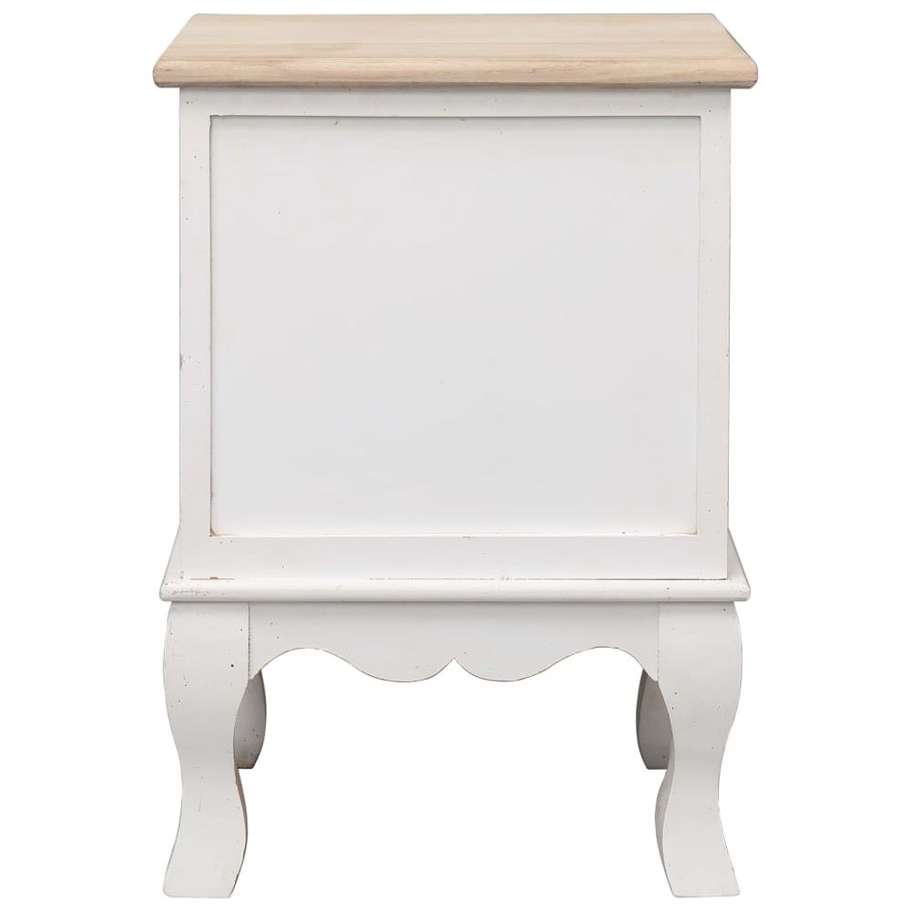 Bedside Cabinet 35x30x50 cm vidaXL Paulownia Wood by vidaXL