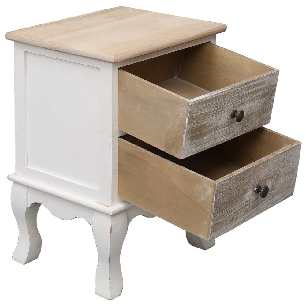 Bedside Cabinet 35x30x50 cm vidaXL Paulownia Wood by vidaXL
