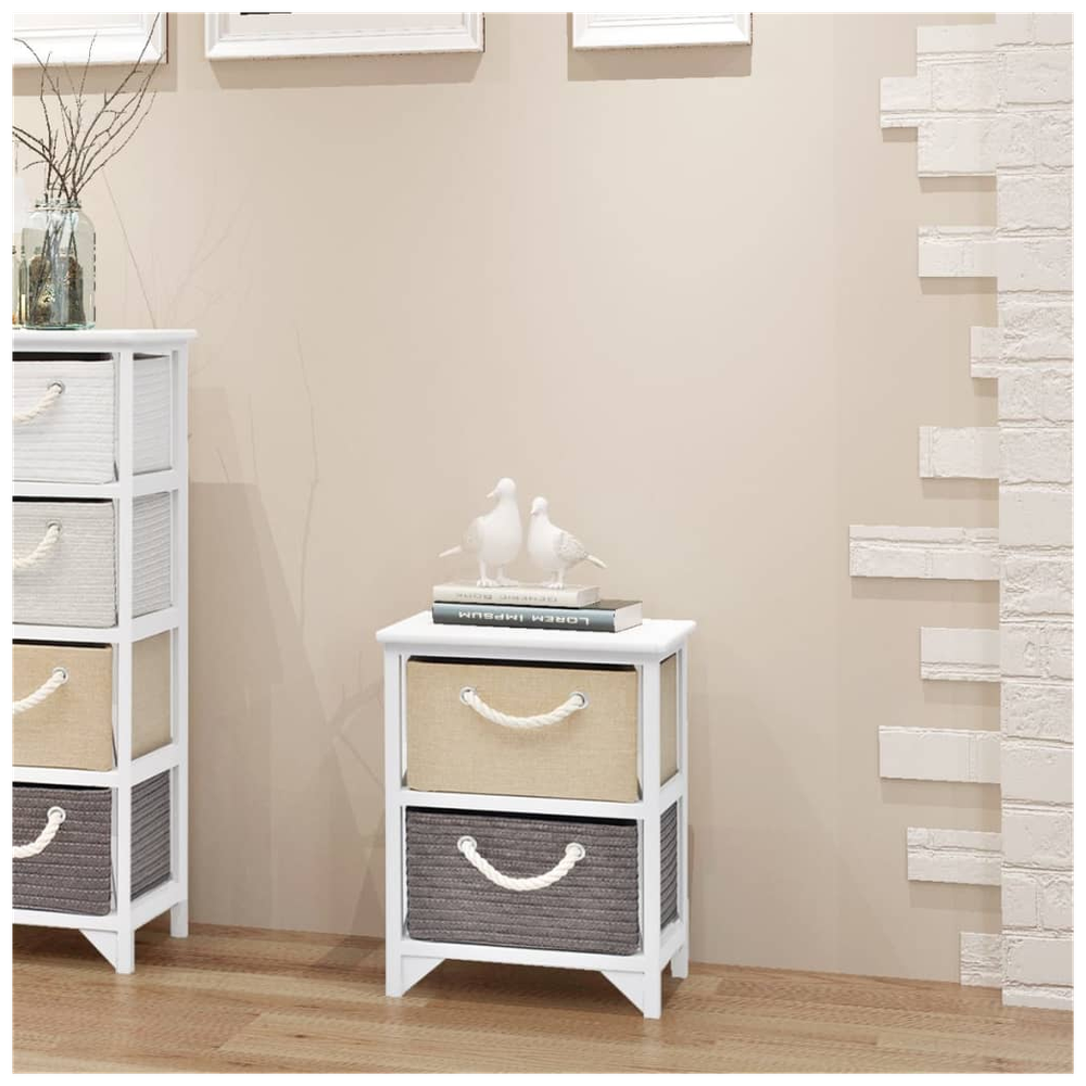 vidaXL Bedside Cabinet Wood vidaXL - Nightstands Bedside Table
