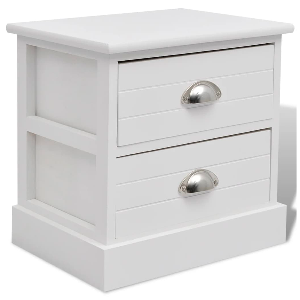 French Bedside Cabinet vidaXL White by vidaXL