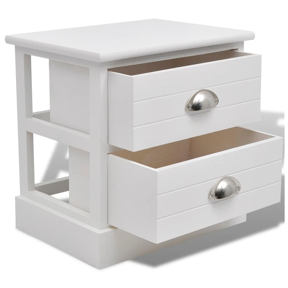 French Bedside Cabinet vidaXL White by vidaXL