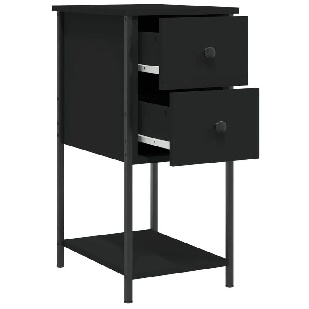 vidaXL Bedside Cabinet Black 32x42x70 cm vidaXL Engineered Wood - Nightstands Bedside Table