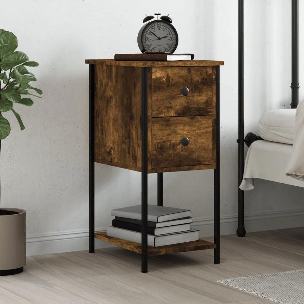 vidaXL Bedside Cabinet Black 32x42x70 cm vidaXL Engineered Wood - Nightstands Bedside Table
