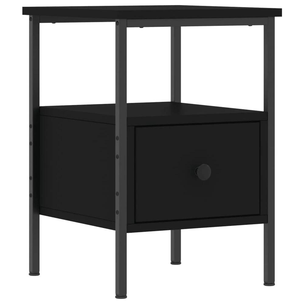 vidaXL Bedside Cabinet Black 34x36x50 cm vidaXL Engineered Wood - Nightstands Bedside Table