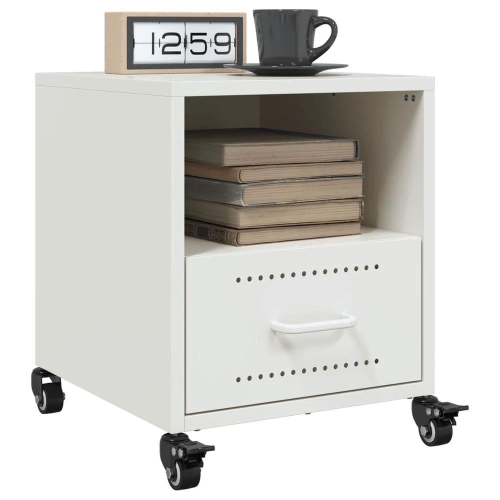 Bedside Cabinet Black 36x39x43.5 cm vidaXL Steel - Bedside Table from vidaXL