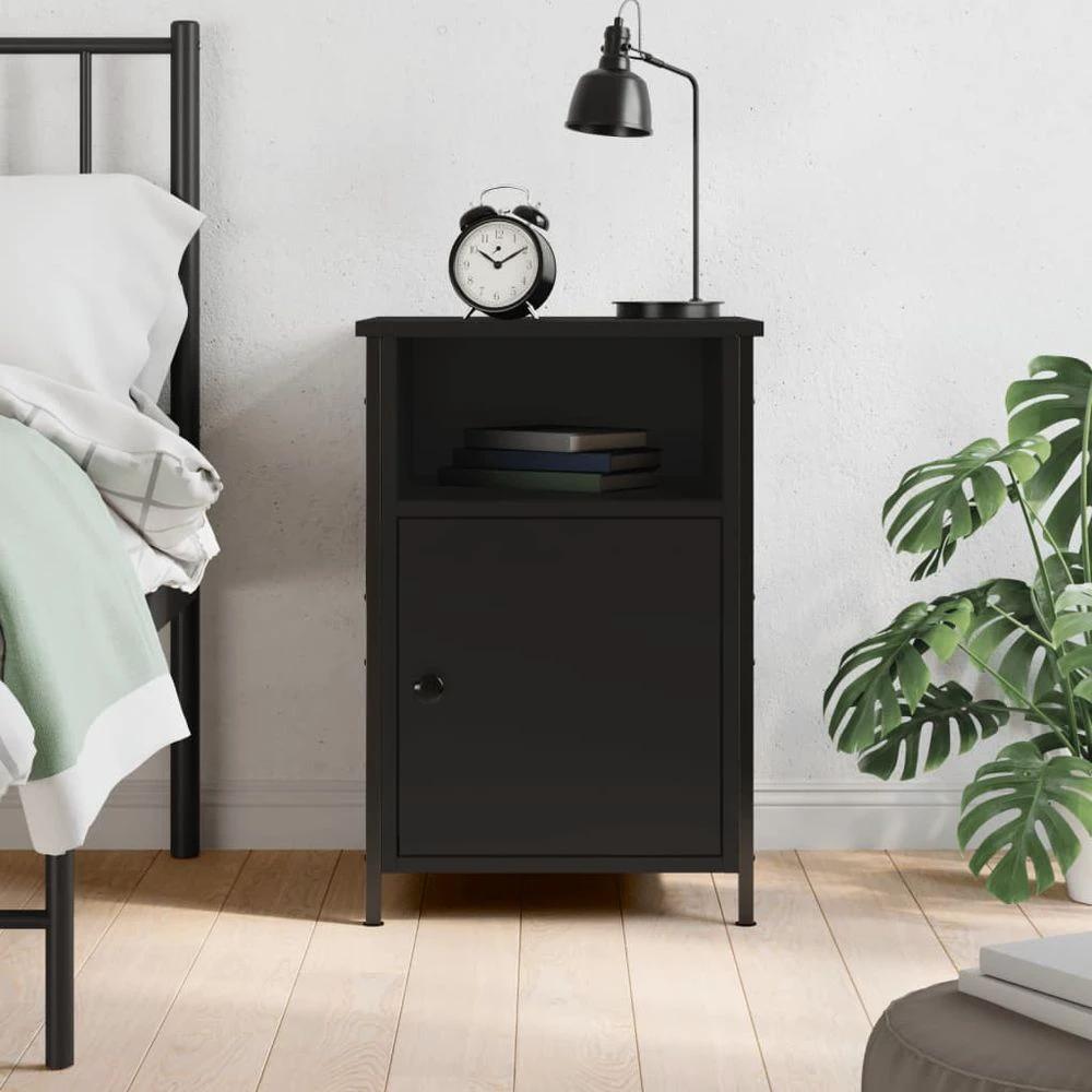 Bedside Cabinet Black 40x42x60 cm vidaXL Engineered Wood by vidaXL