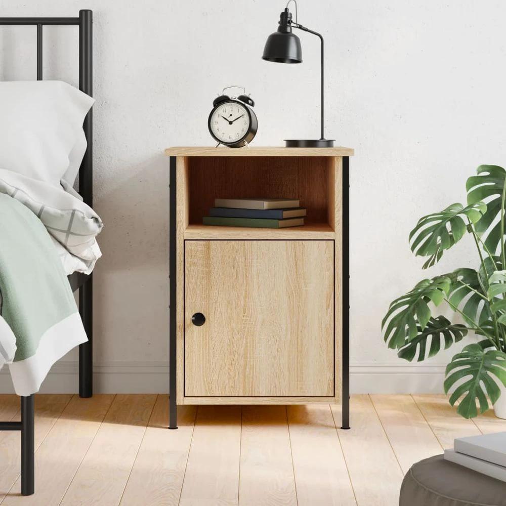 Bedside Cabinet Black 40x42x60 cm vidaXL Engineered Wood by vidaXL