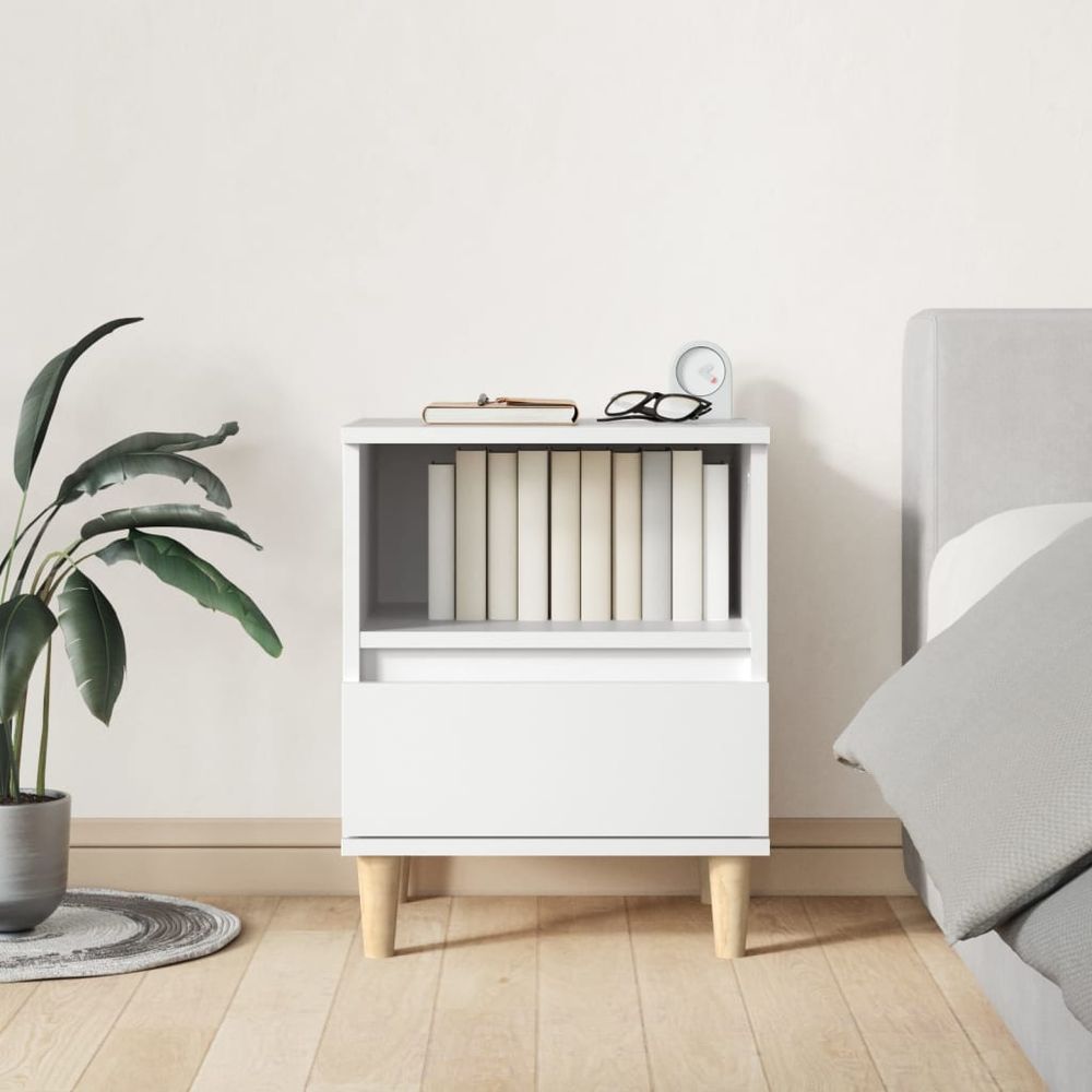 Bedside Cabinet White 40x35x50 cm vidaXL by vidaXL