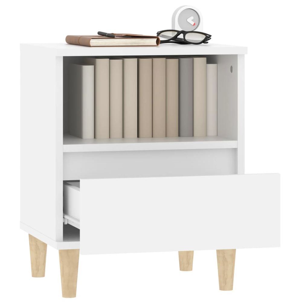 Bedside Cabinet White 40x35x50 cm vidaXL by vidaXL