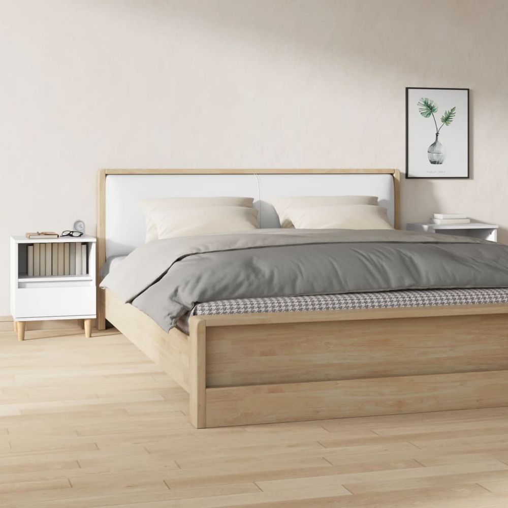 Bedside Cabinet White 40x35x50 cm vidaXL by vidaXL