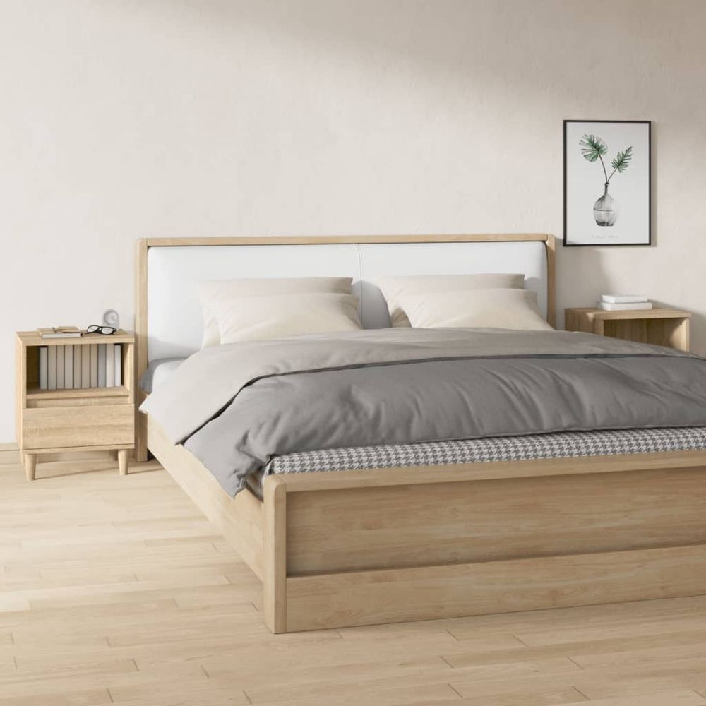 Bedside Cabinet White 40x35x50 cm vidaXL by vidaXL