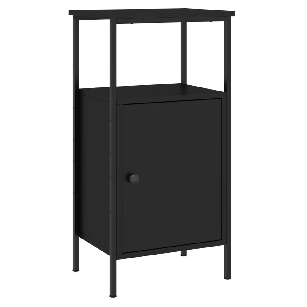 vidaXL Bedside Cabinets 2 pcs Black 41x31x80 cm vidaXL Engineered Wood - Nightstands Bedside Table