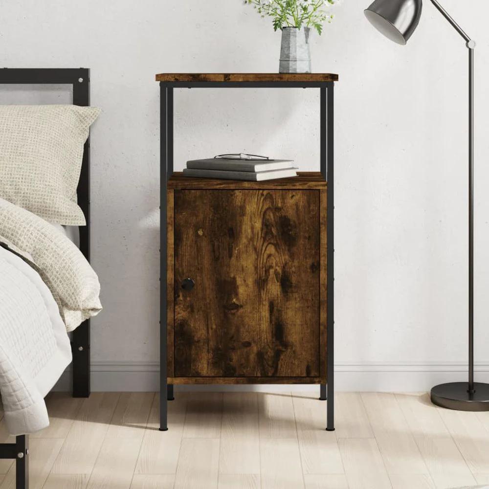 vidaXL Bedside Cabinets 2 pcs Black 41x31x80 cm vidaXL Engineered Wood - Nightstands Bedside Table