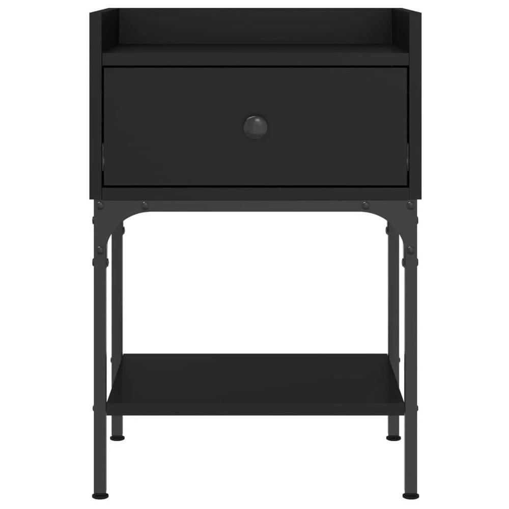 Bedside Table Black 40.5x31x60 cm vidaXL Engineered Wood by vidaXL