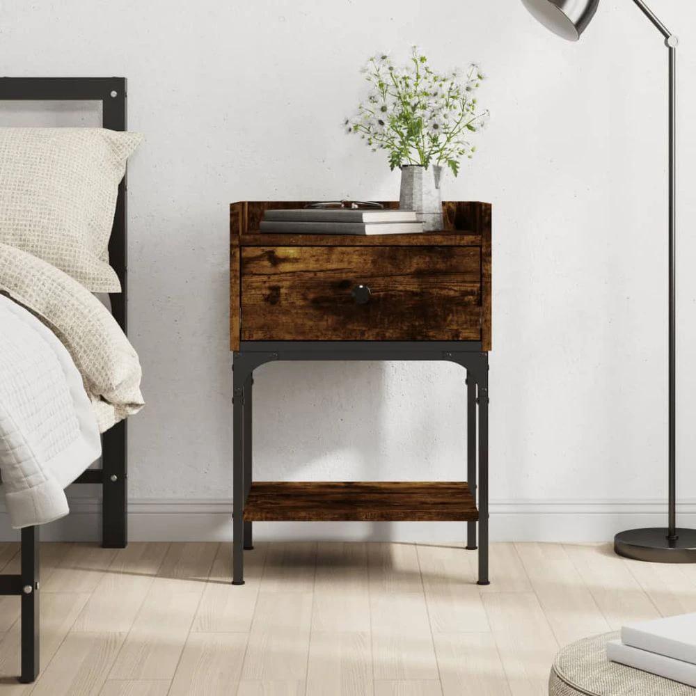Bedside Table Black 40.5x31x60 cm vidaXL Engineered Wood by vidaXL