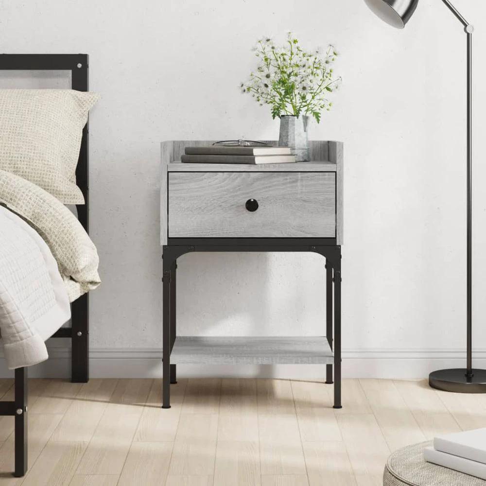 Bedside Table Black 40.5x31x60 cm vidaXL Engineered Wood by vidaXL