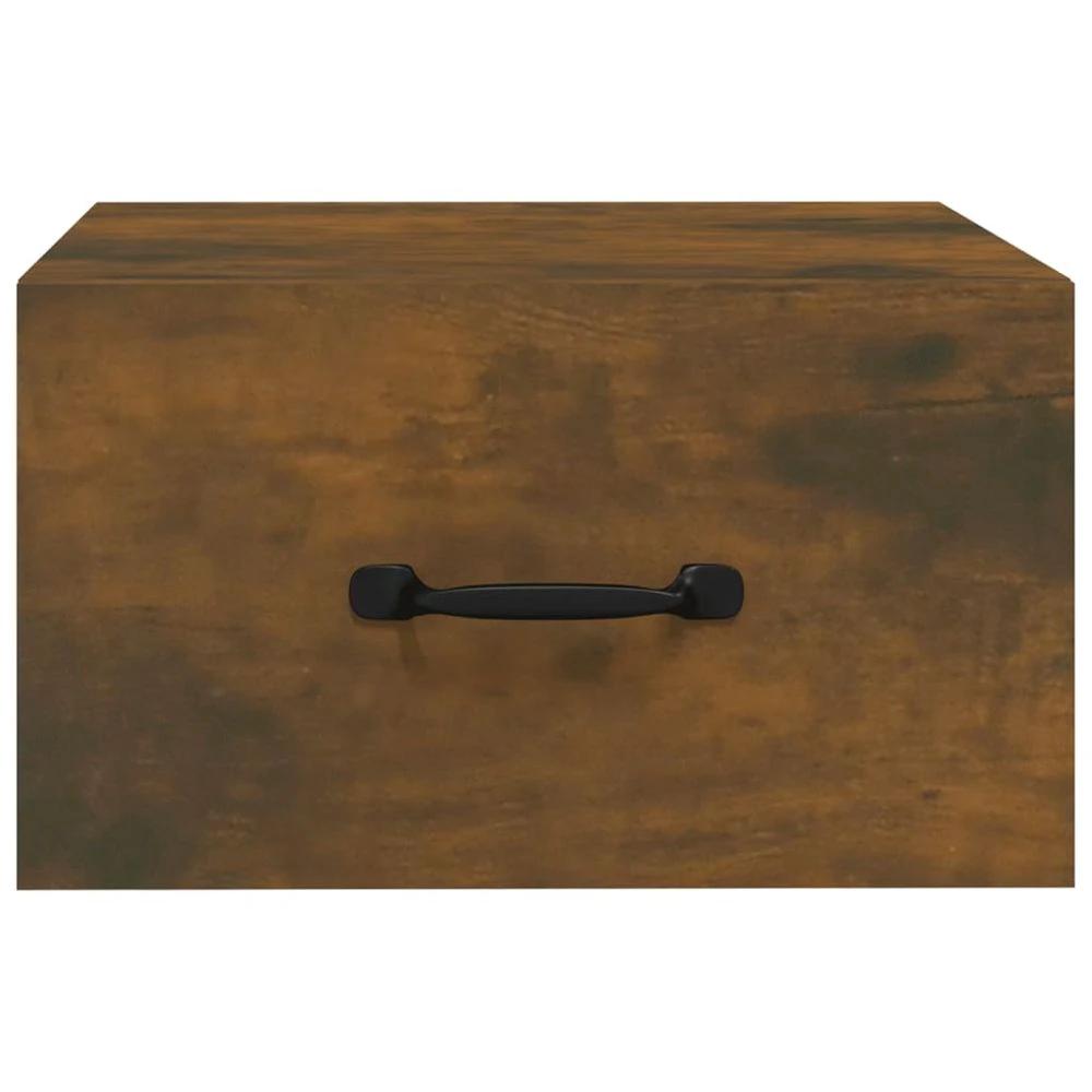 Wall-mounted Bedside Cabinet Smoked Oak 35x35x20 cm by vidaXL