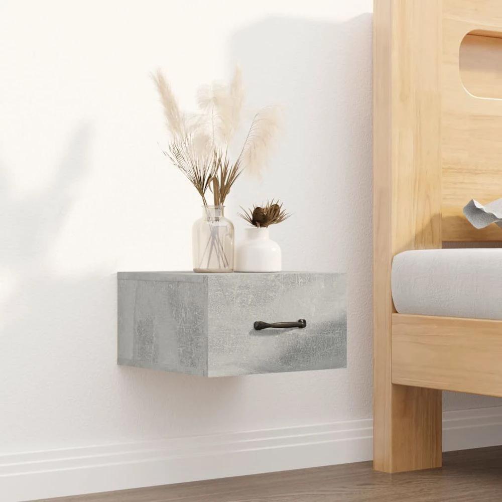 Wall-mounted Bedside Cabinet Smoked Oak 35x35x20 cm by vidaXL