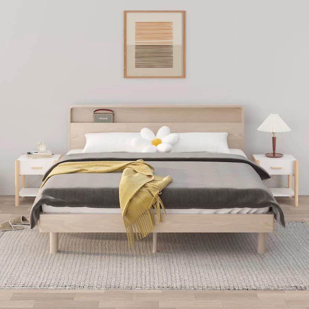 Bedside Table White 42x38x45 cm vidaXL Engineered Wood by vidaXL