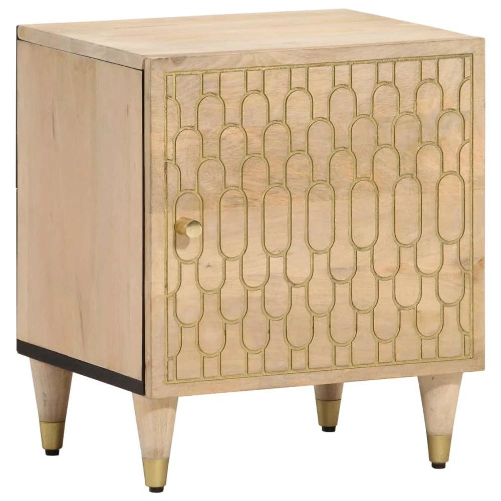 vidaXL Bedside Cabinet 40x33x46 cm vidaXL Solid Wood Mango - Nightstands Bedside Table