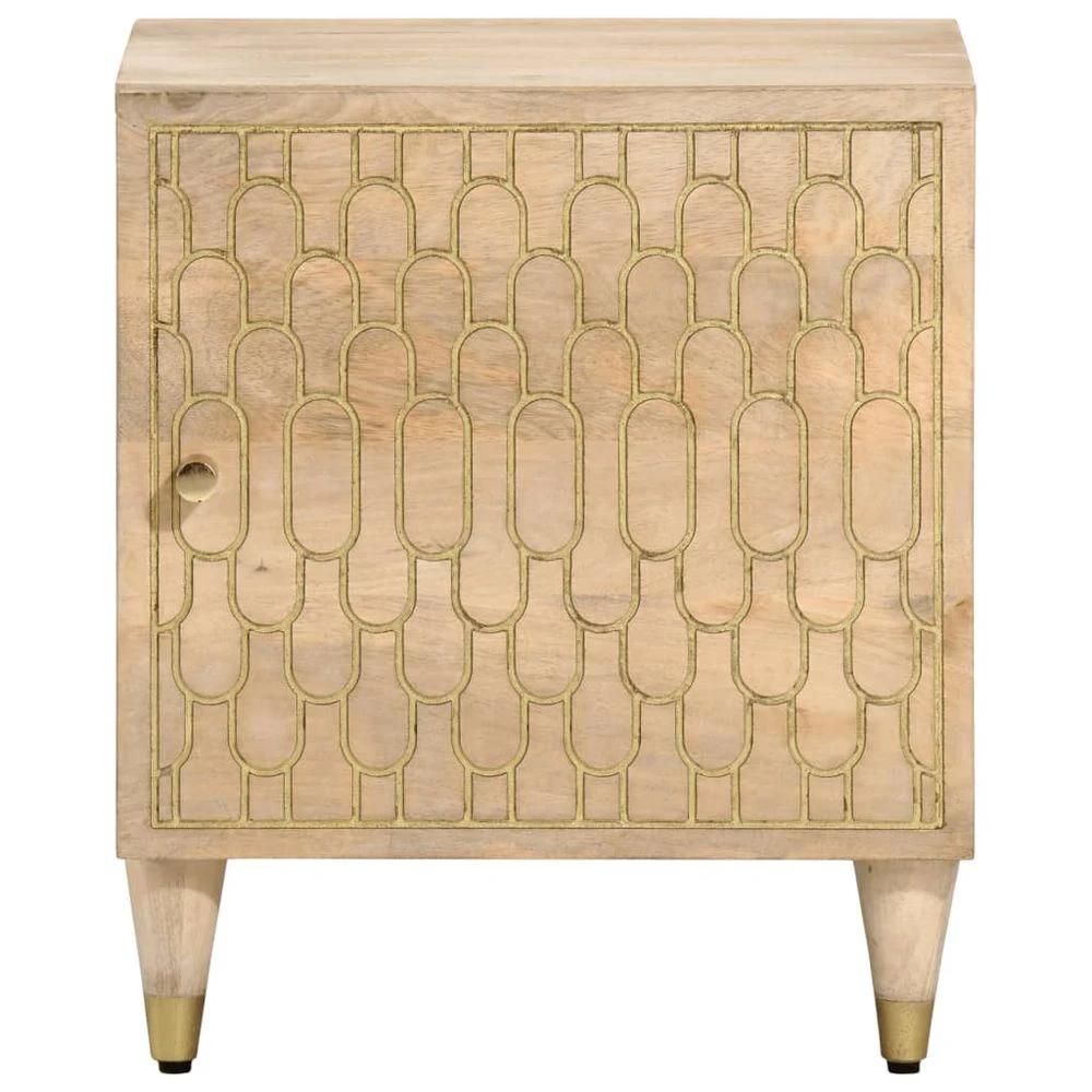 vidaXL Bedside Cabinet 40x33x46 cm vidaXL Solid Wood Mango - Nightstands Bedside Table