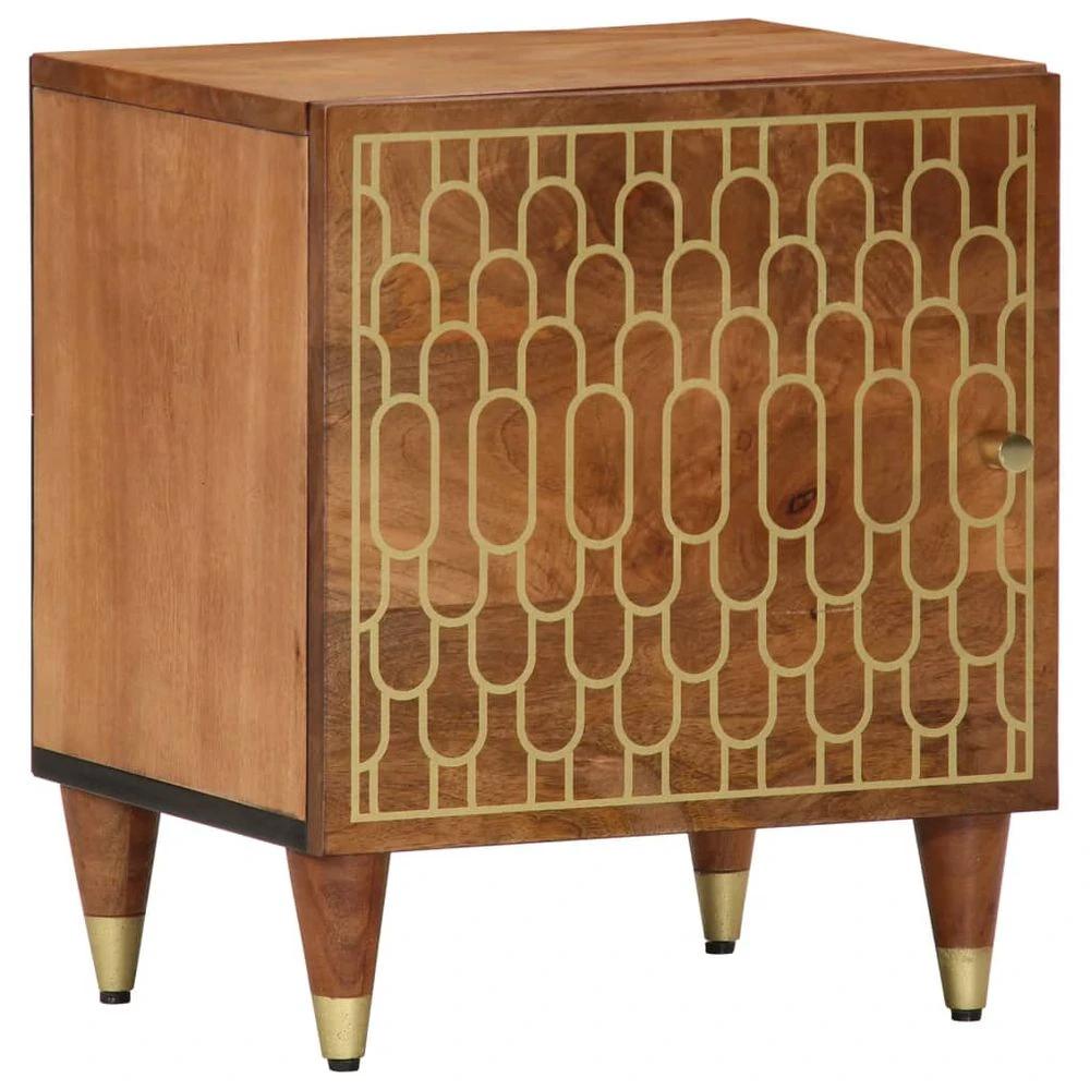 Bedside Cabinet 40x33x46 cm vidaXL Solid Wood Mango by vidaXL