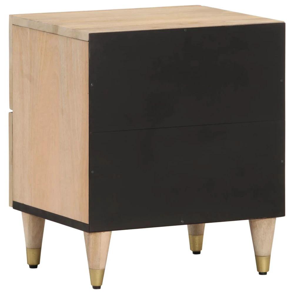 Bedside Cabinet 40x33x46 cm vidaXL Solid Wood Mango by vidaXL