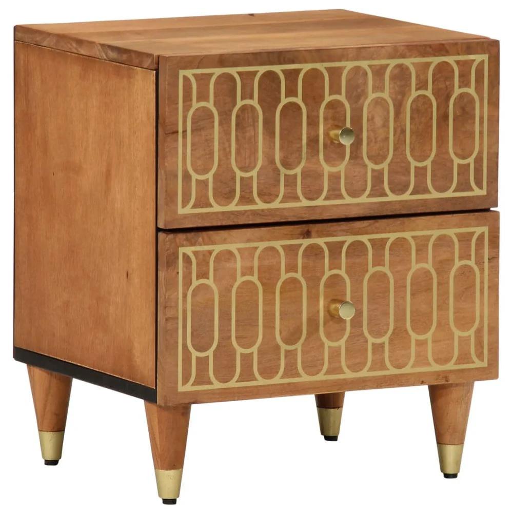 vidaXL Bedside Cabinet 40x33x46 cm vidaXL Solid Wood Mango - Nightstands Bedside Table