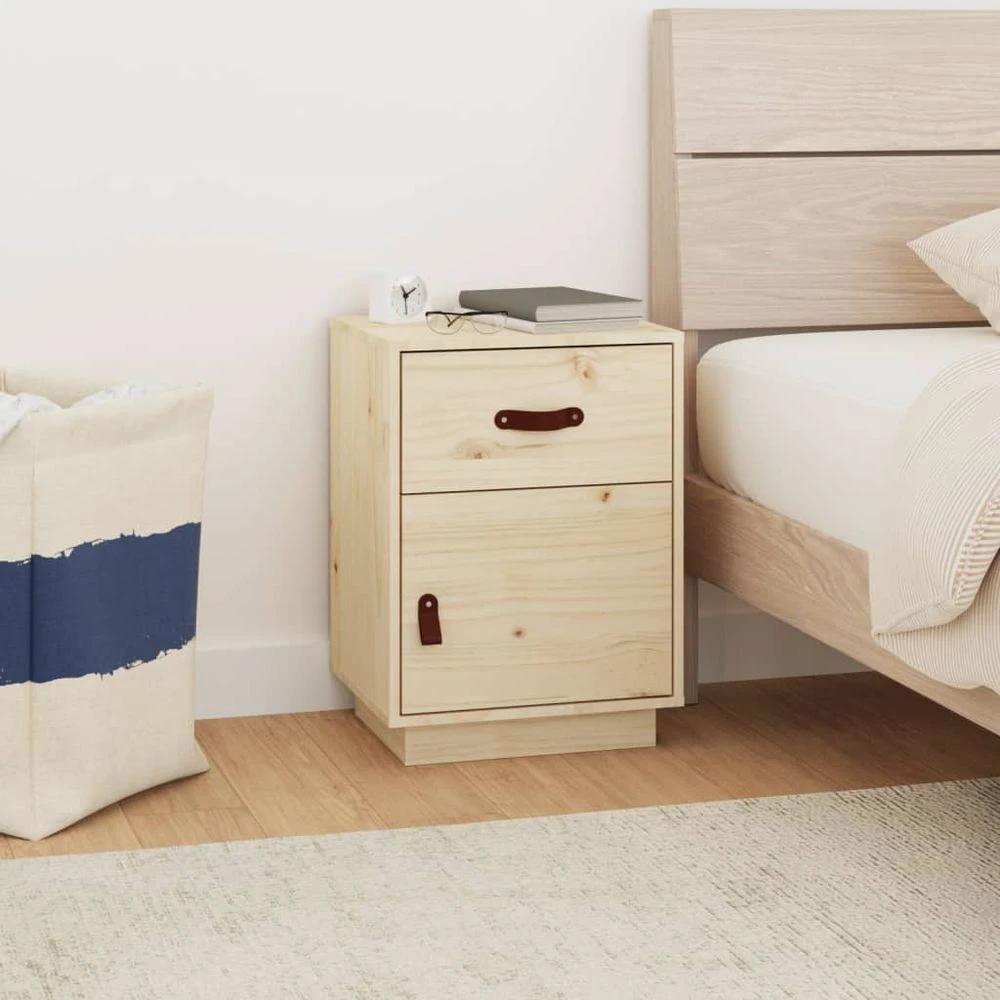 vidaXL Bedside Cabinet 40x34x55 cm vidaXL Solid Wood Pine - Nightstands Bedside Table
