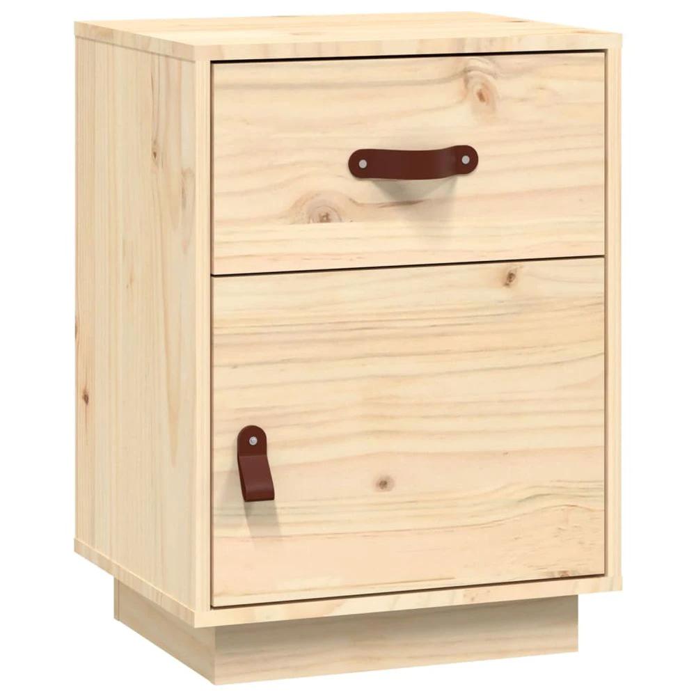 vidaXL Bedside Cabinet 40x34x55 cm vidaXL Solid Wood Pine - Nightstands Bedside Table