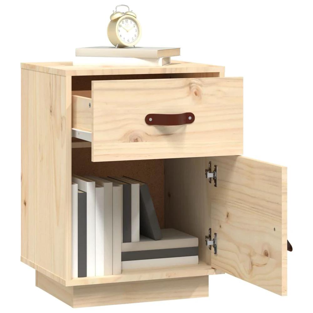 vidaXL Bedside Cabinet 40x34x55 cm vidaXL Solid Wood Pine - Nightstands Bedside Table