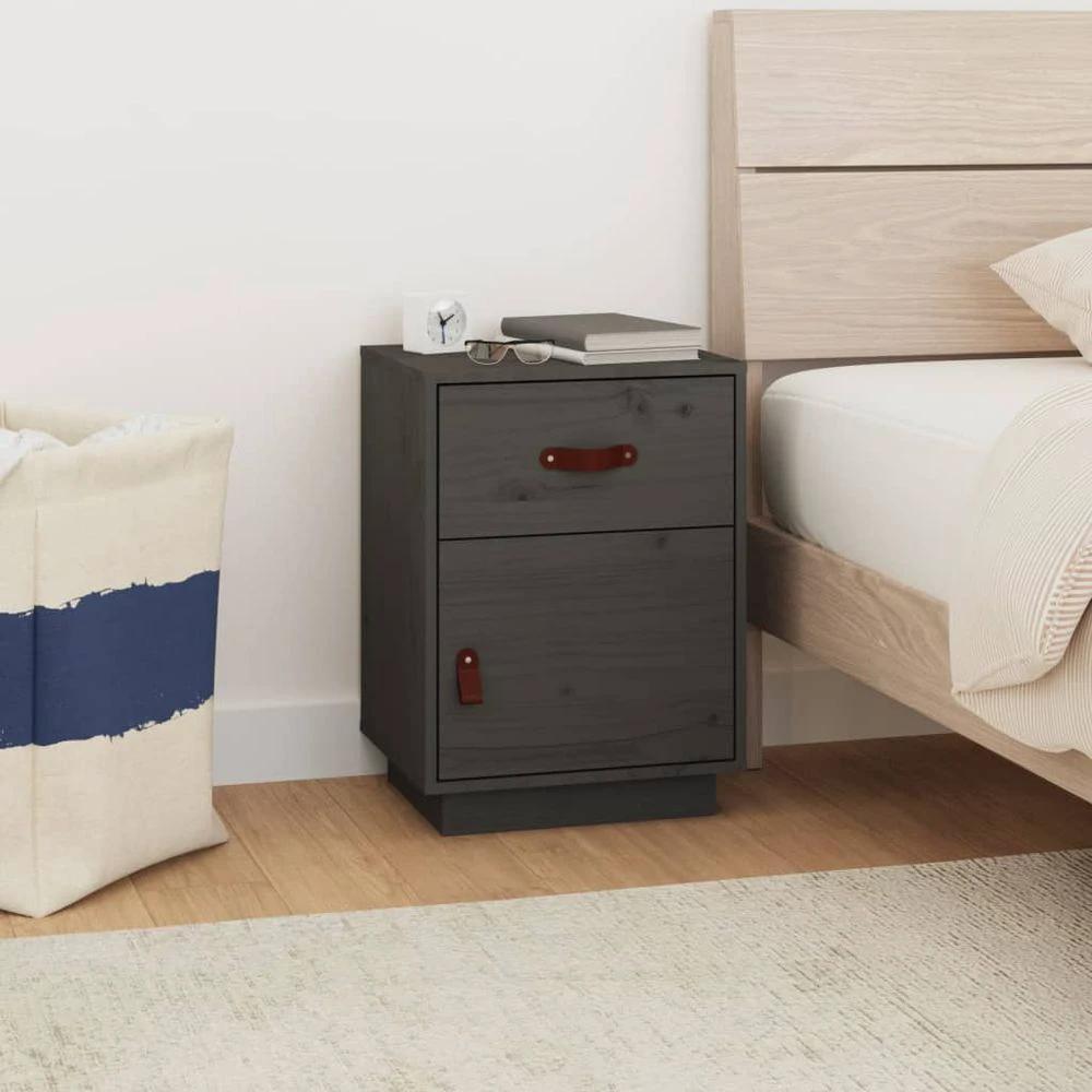 Bedside Cabinet 40x34x55 cm vidaXL Solid Wood Pine by vidaXL