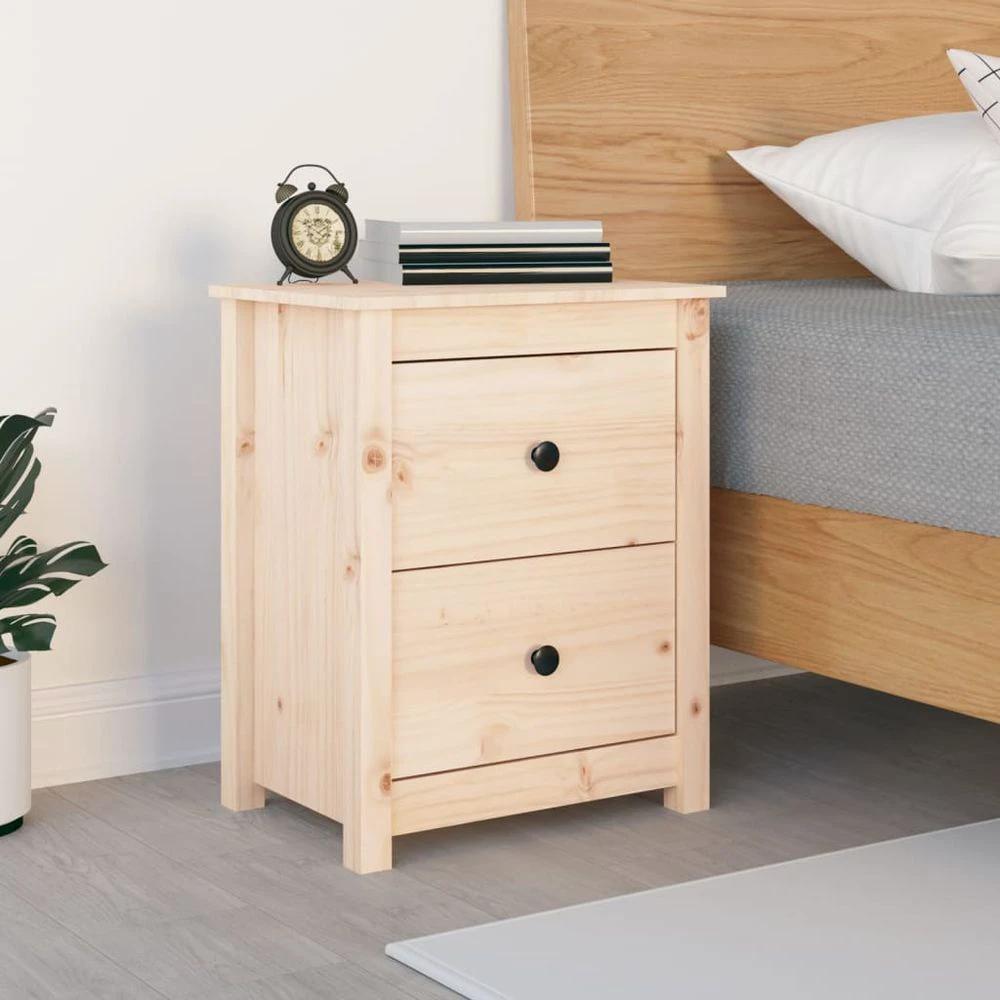 vidaXL Bedside Cabinet 50x35x61.5 cm vidaXL Solid Wood Pine - Nightstands Bedside Table