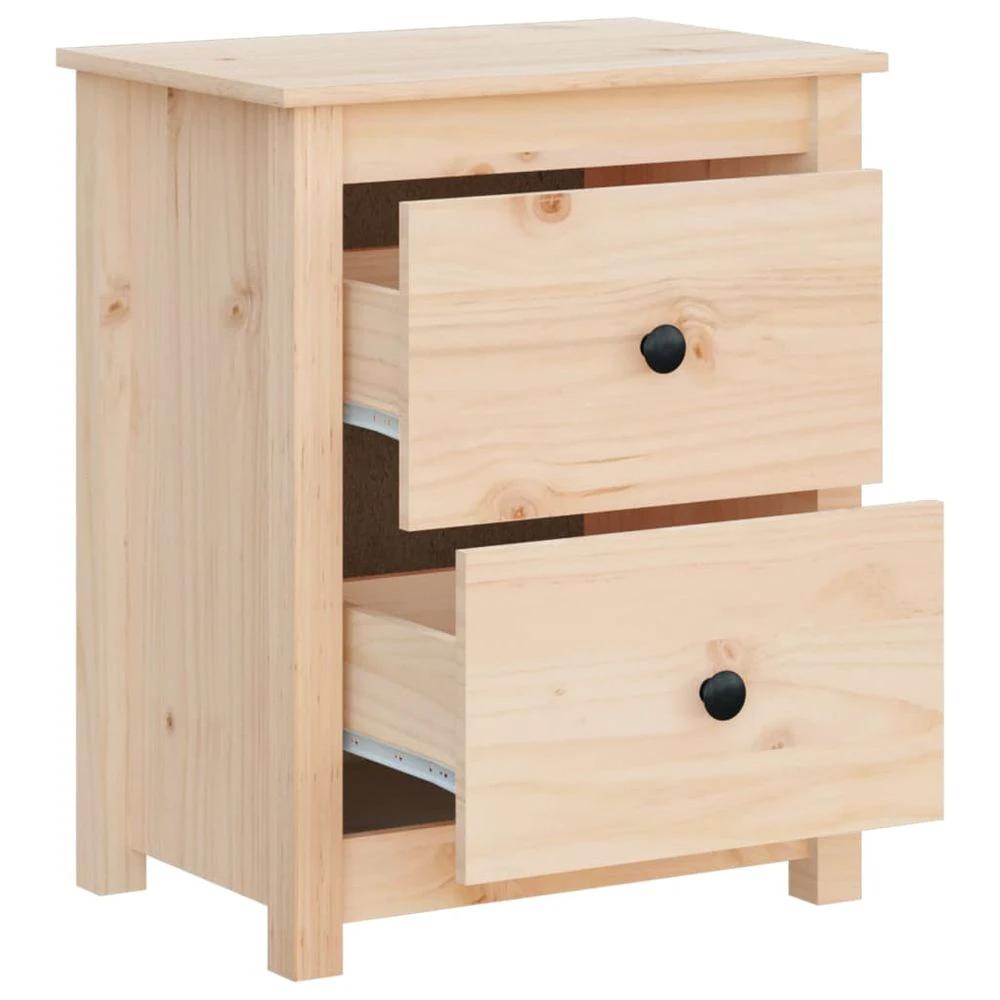 vidaXL Bedside Cabinet 50x35x61.5 cm vidaXL Solid Wood Pine - Nightstands Bedside Table