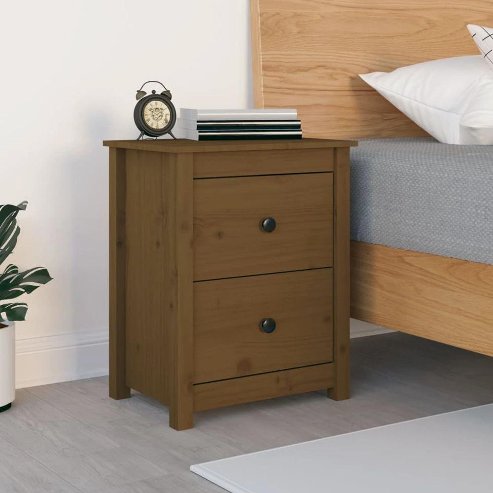 vidaXL Bedside Cabinet 50x35x61.5 cm vidaXL Solid Wood Pine - Nightstands Bedside Table