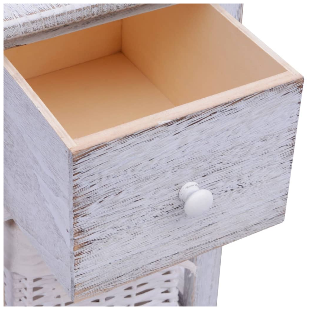 vidaXL Bedside Cabinet Wood White vidaXL - Nightstands Bedside Table