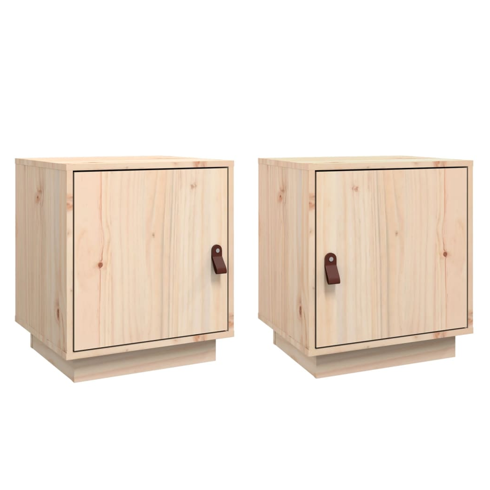 vidaXL Bedside Cabinets 2 pcs 40x34x45 cm vidaXL Solid Wood Pine - Nightstands Bedside Table