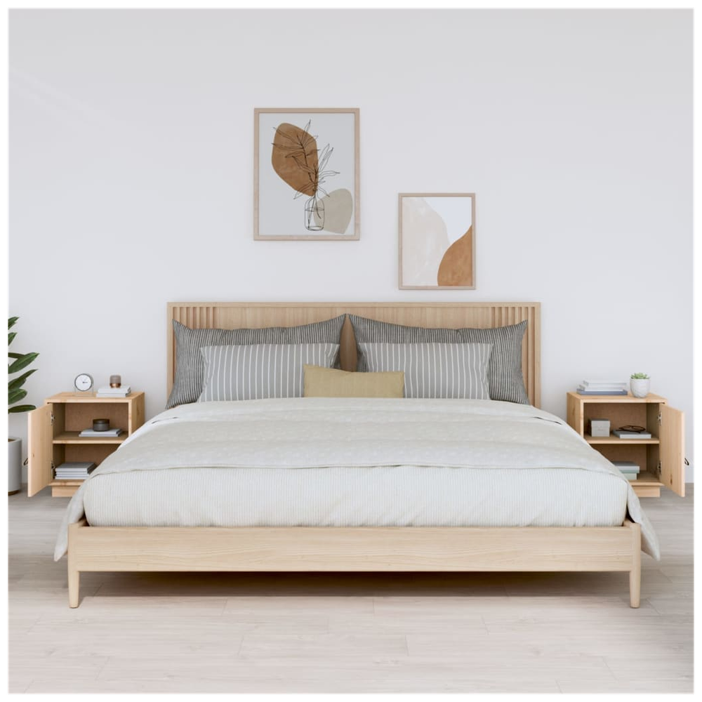 vidaXL Bedside Cabinets 2 pcs 40x34x45 cm vidaXL Solid Wood Pine - Nightstands Bedside Table