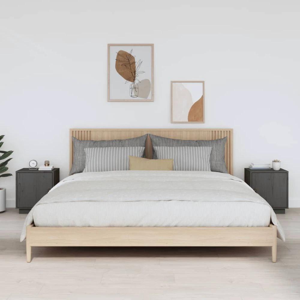 Bedside Cabinets 2 pcs 40x34x45 cm vidaXL Solid Wood Pine by vidaXL