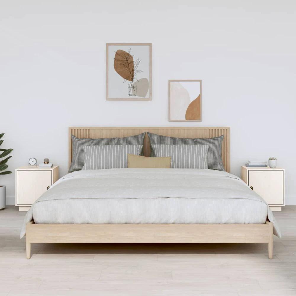 Bedside Cabinets 2 pcs 40x34x45 cm vidaXL Solid Wood Pine by vidaXL