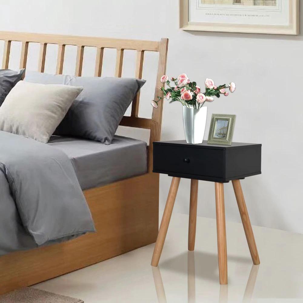 vidaXL Bedside Tables 2 pcs Grey Solid Pinewood vidaXL - Nightstands Bedside Table