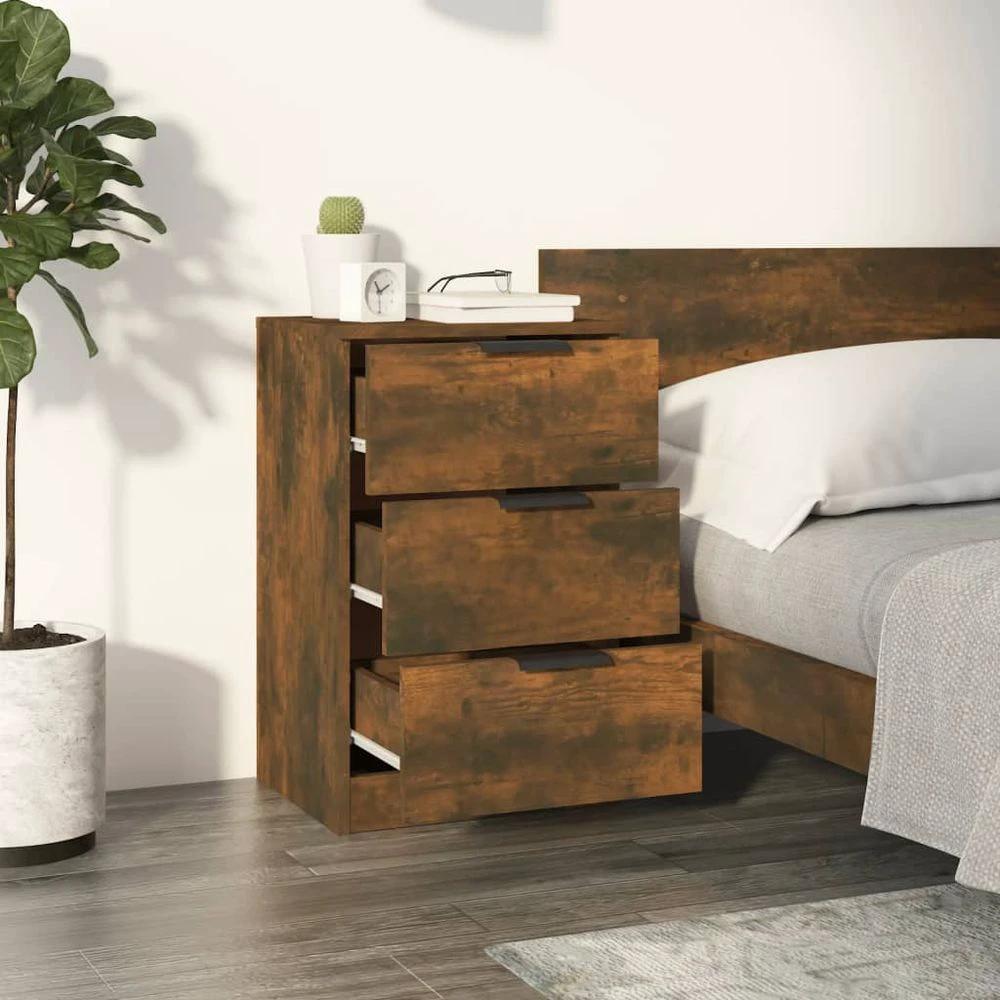Bedside Cabinet Smoked Oak 40x36x65 cm vidaXL by vidaXL