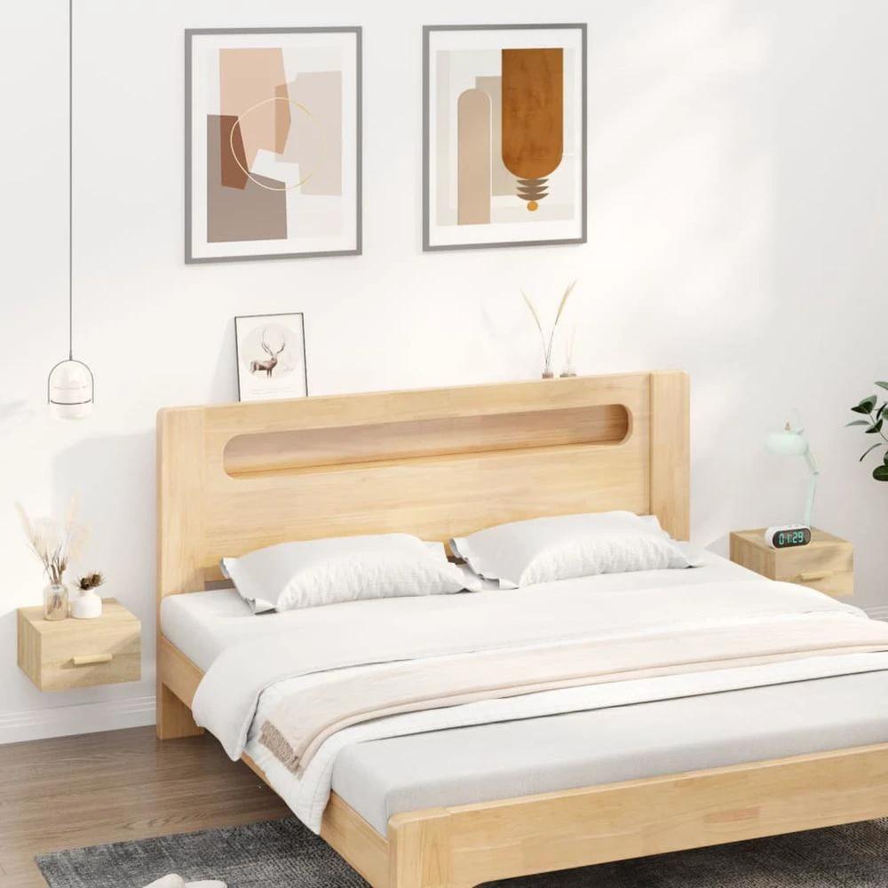 Wall-mounted Bedside Cabinets 2 pcs Smoked Oak 35x35x20 cm by vidaXL