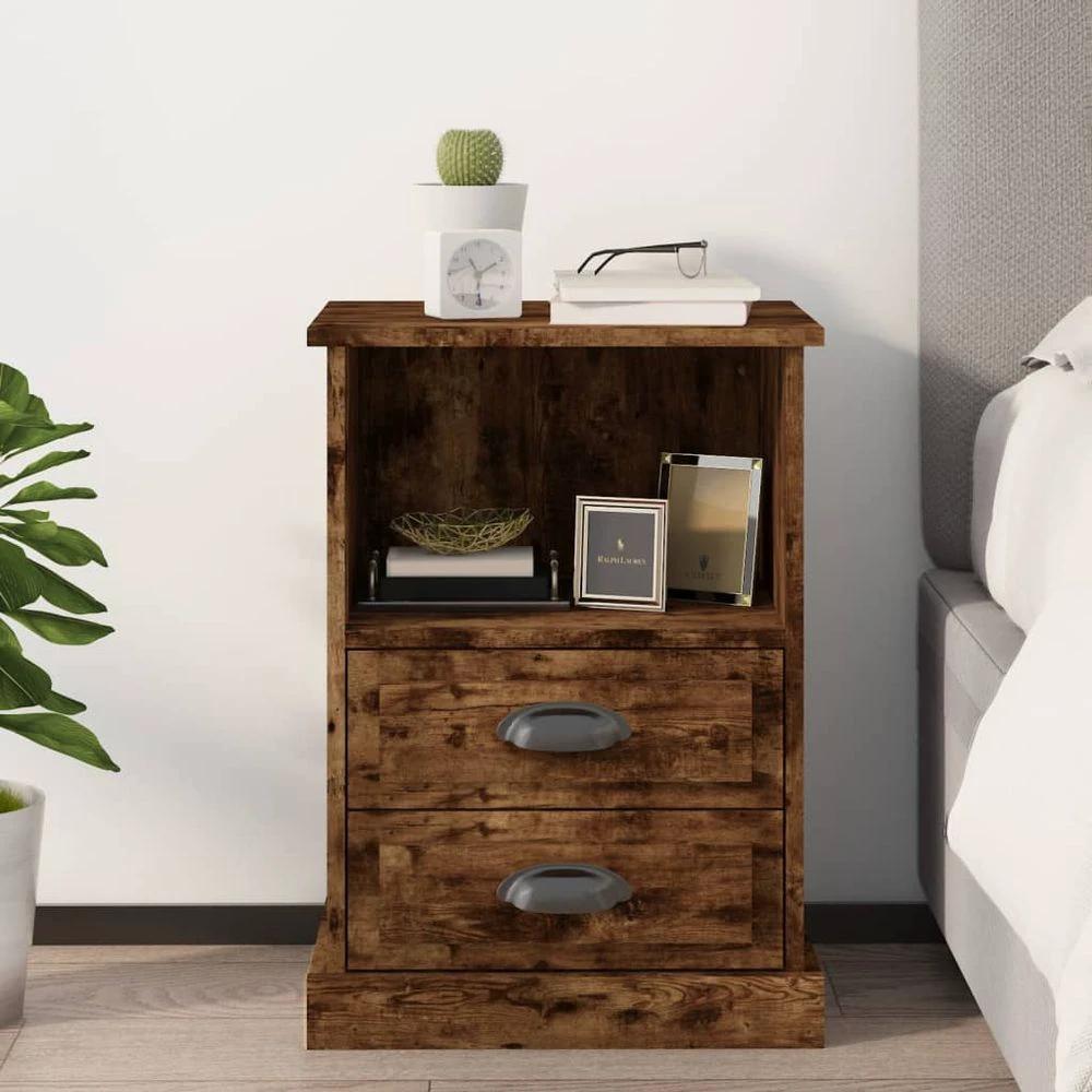 vidaXL Bedside Cabinet White 43x36x60 cm vidaXL - Nightstands Bedside Table