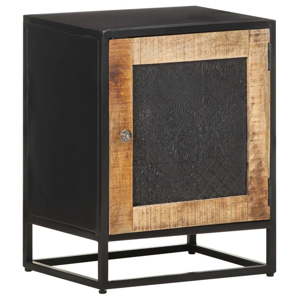Bedside Cabinet 40x30x50 cm vidaXL Rough Mango Wood by vidaXL