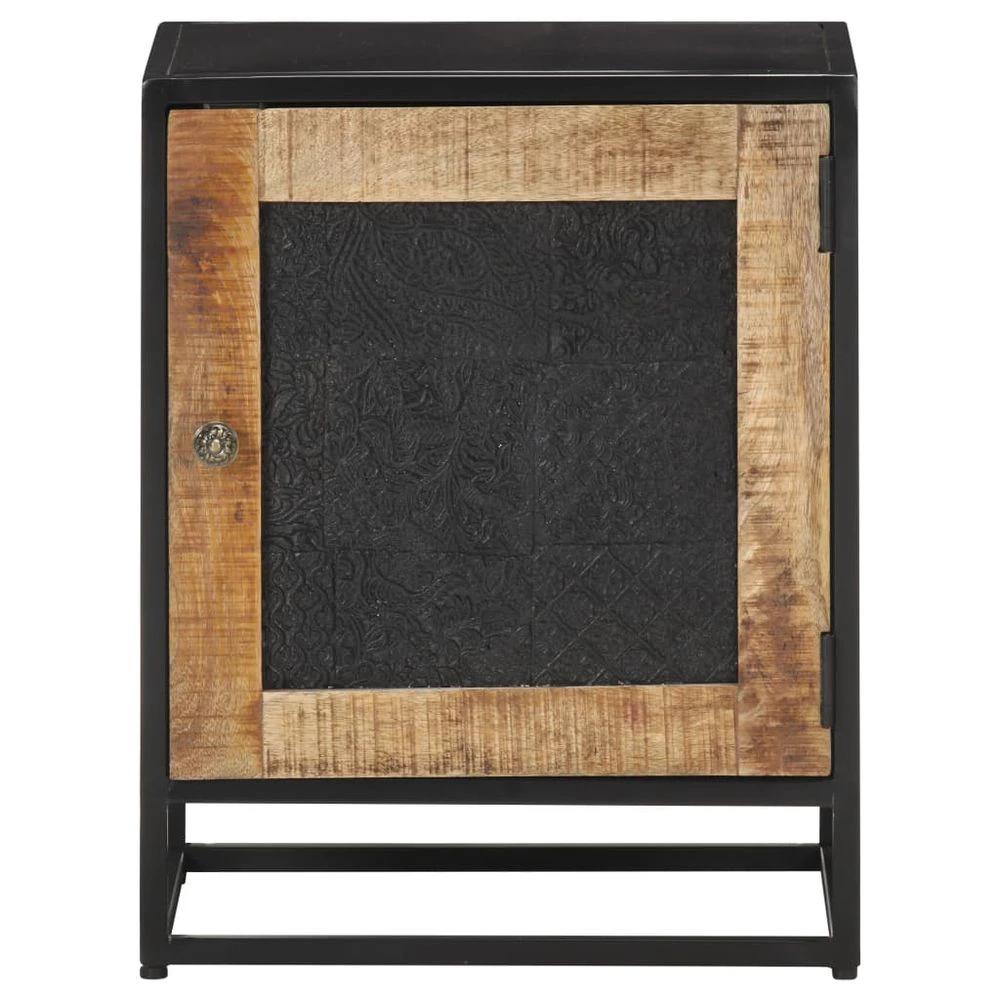 Bedside Cabinet 40x30x50 cm vidaXL Rough Mango Wood by vidaXL