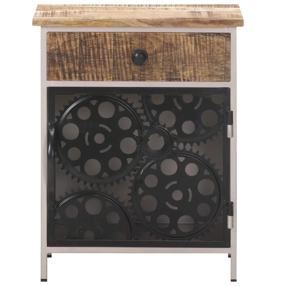 vidaXL Bedside Cabinet 40x30x50 cm vidaXL Rough Mango Wood - Nightstands Bedside Table