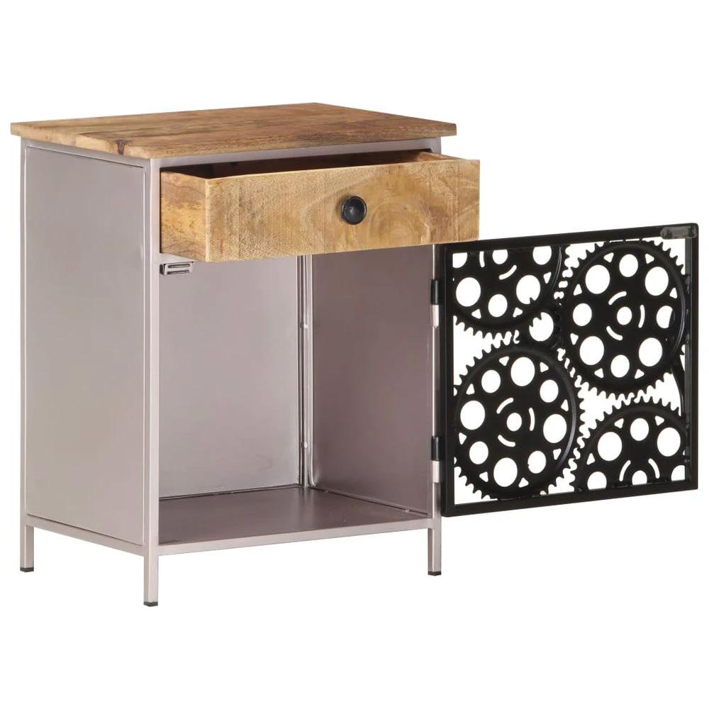 vidaXL Bedside Cabinet 40x30x50 cm vidaXL Rough Mango Wood - Nightstands Bedside Table