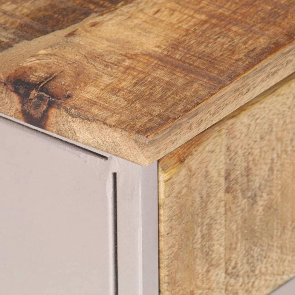 vidaXL Bedside Cabinet 40x30x50 cm vidaXL Rough Mango Wood - Nightstands Bedside Table