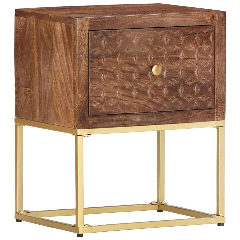 Bedside Cabinet 40x30x50 cm vidaXL Solid Mango Wood by vidaXL